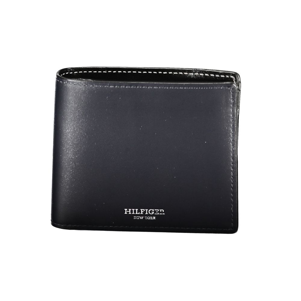 Cartera de cuero azul Tommy Hilfiger
