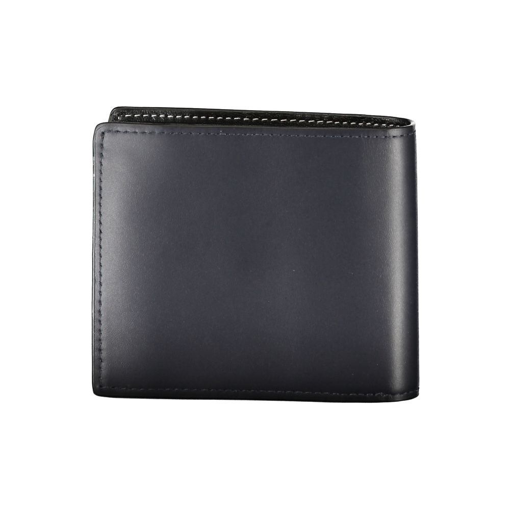 Cartera de cuero azul Tommy Hilfiger