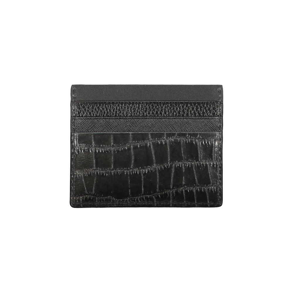 Cartera de cuero negra Tommy Hilfiger