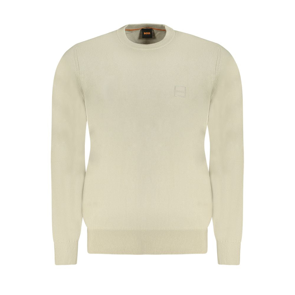 Suéter de algodón beige de Hugo Boss