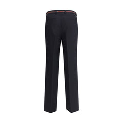 Pantalones de lana con detalle de orillo de Gucci