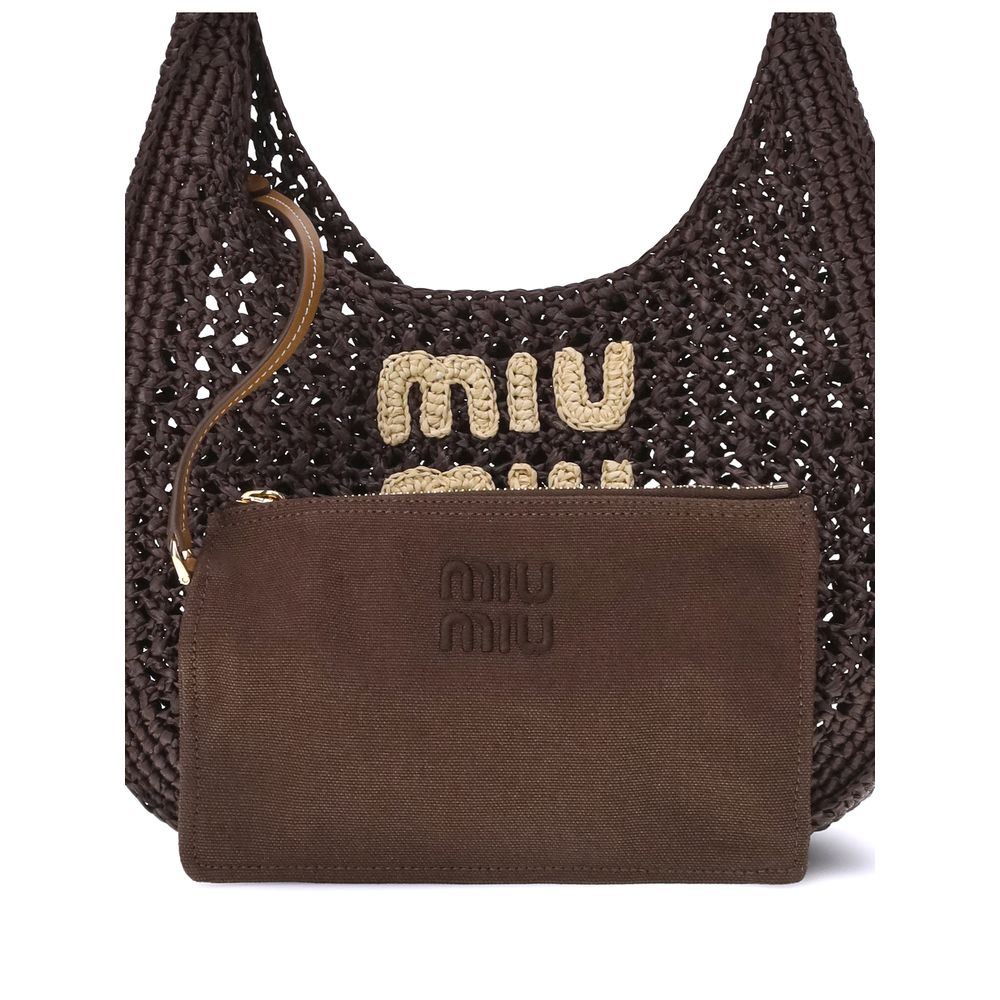 Bolso de hombro con logotipo de Miu Miu