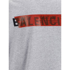 Camiseta con motivo de Balenciaga encintado en la espalda