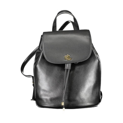 Mochila de cuero negra Ralph Lauren