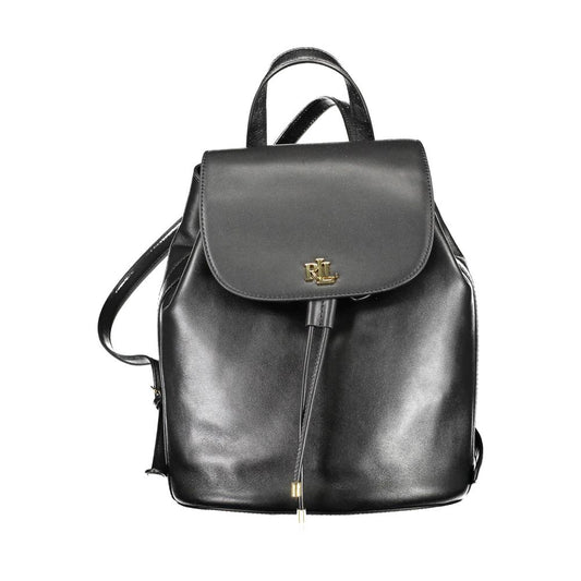 Mochila de cuero negra Ralph Lauren