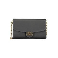 Bolso de mano de cuero negro Ralph Lauren