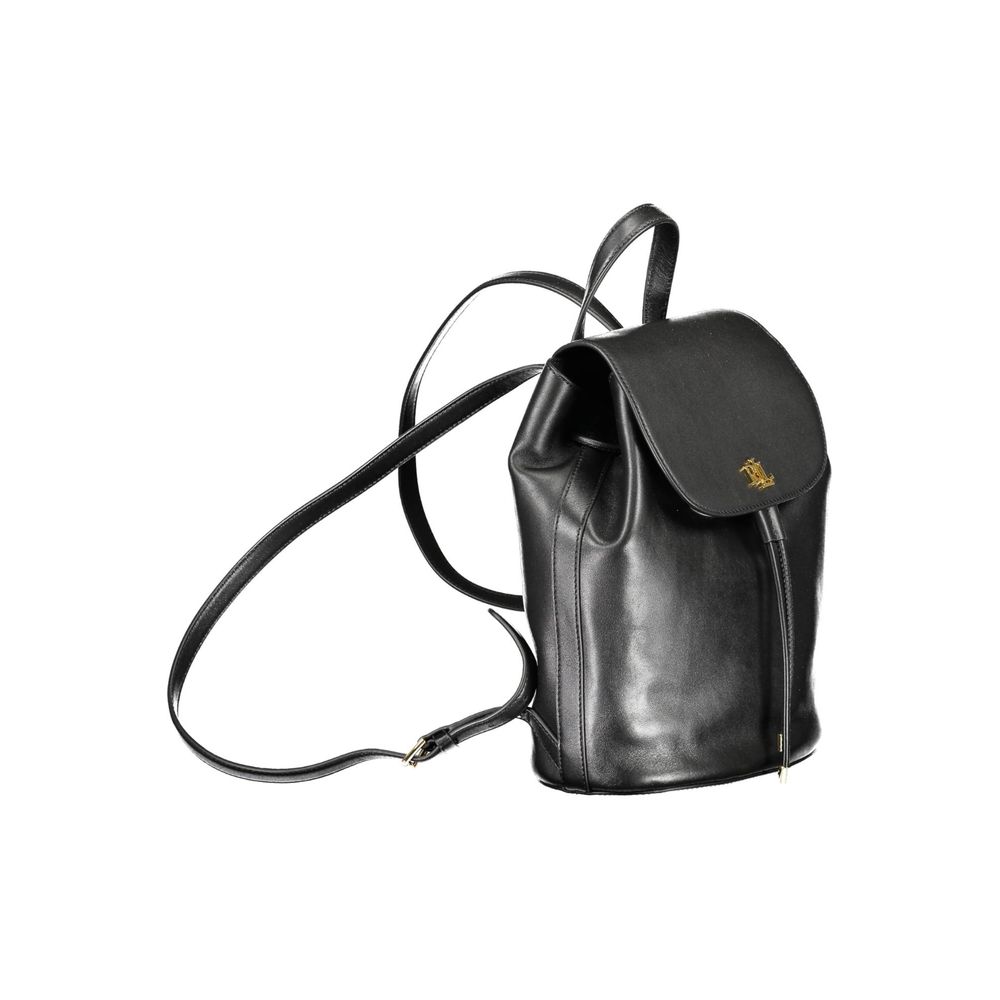Mochila de cuero negra Ralph Lauren