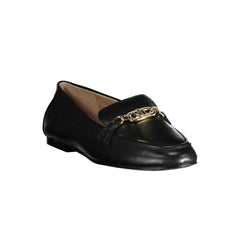 Zapatos planos de cuero negro Ralph Lauren