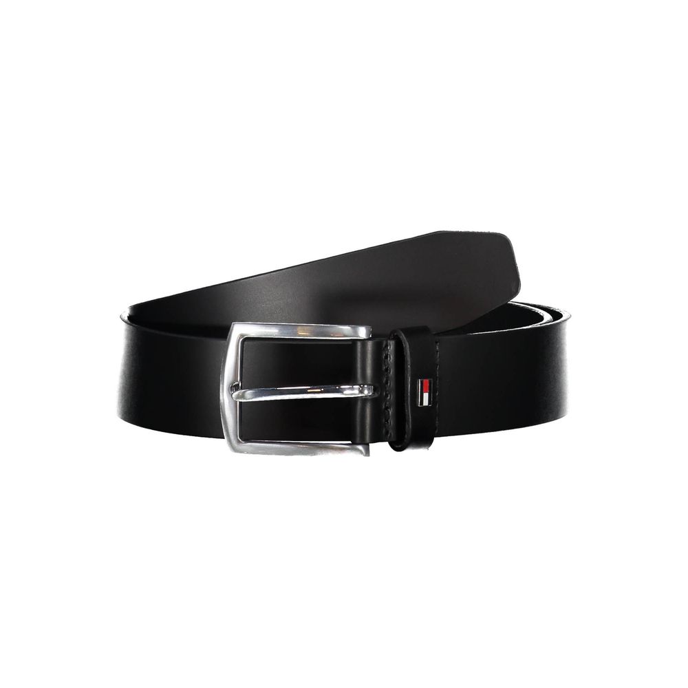 Cinturón de cuero negro Tommy Hilfiger