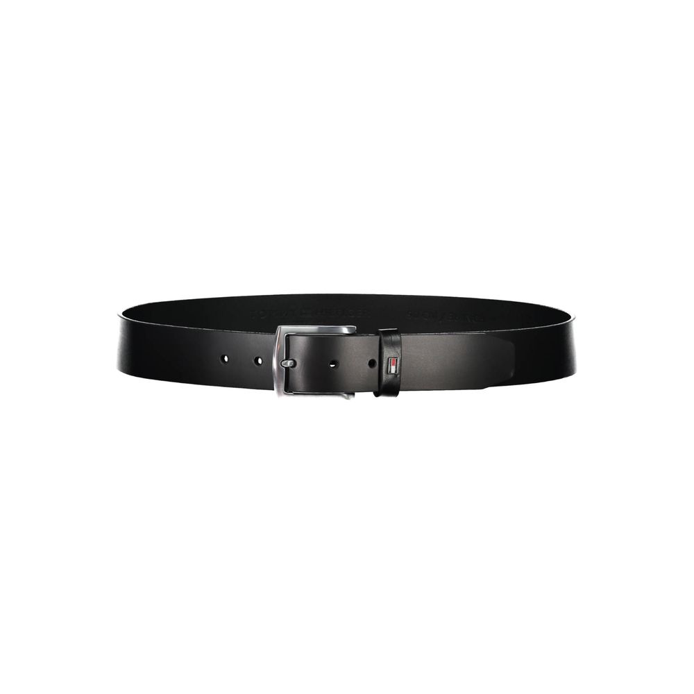 Cinturón de cuero negro Tommy Hilfiger