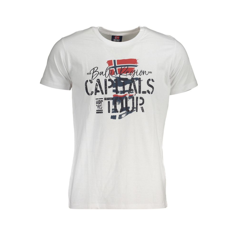 Camiseta de algodón blanca de Noruega 1963