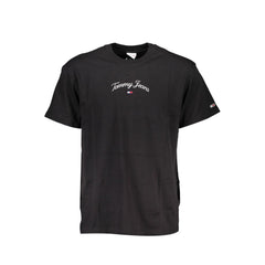 Camiseta de algodón negra de Tommy Hilfiger