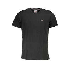 Camiseta de algodón negra de Tommy Hilfiger