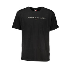 Camiseta de algodón negra de Tommy Hilfiger
