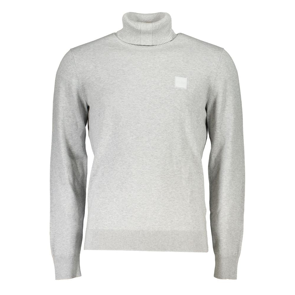 Suéter de algodón gris de Hugo Boss