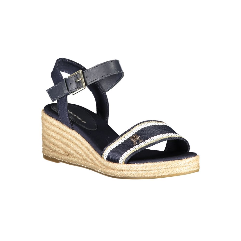 Sandalia de poliéster azul Tommy Hilfiger