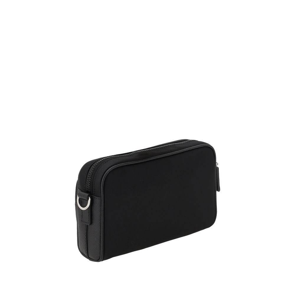 Bolso de hombro de cuero Prada