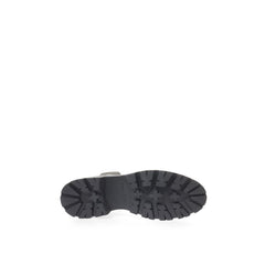 Bota de cuero en blanco y negro de Alexander McQueen