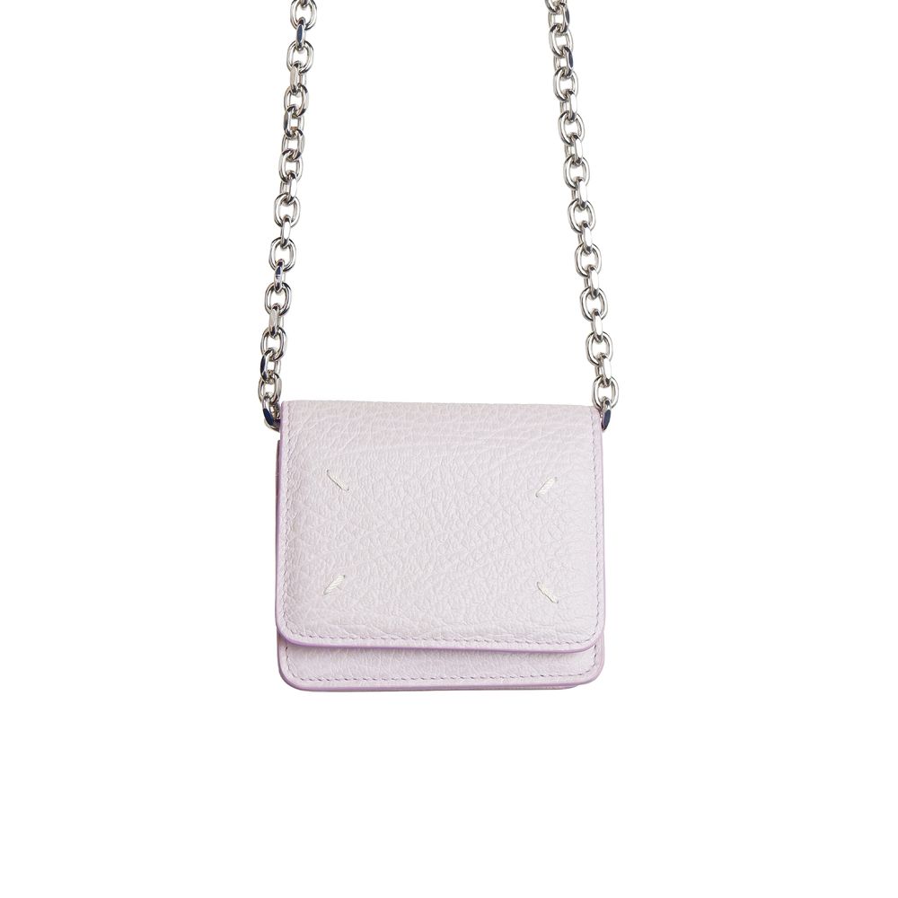 Cartera de piel de becerro morada de Maison Margiela