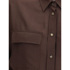 Camisa Brunello Cucinelli con cuello adornado