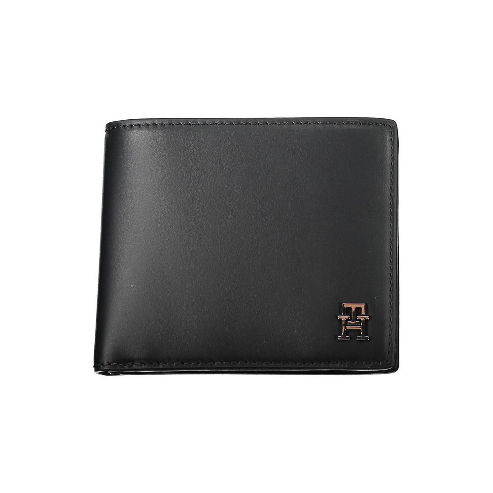 Cartera de cuero negra Tommy Hilfiger