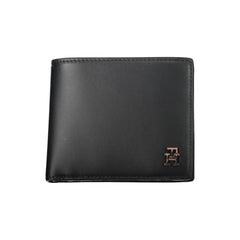 Cartera de cuero negra Tommy Hilfiger
