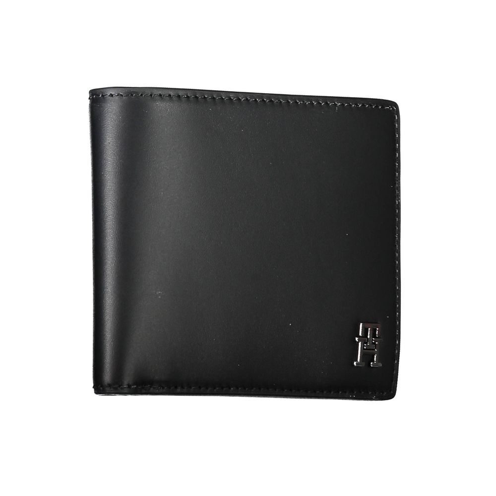 Cartera de cuero negra Tommy Hilfiger