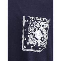 Camiseta Fendi con bolsillo con estampado de bandana