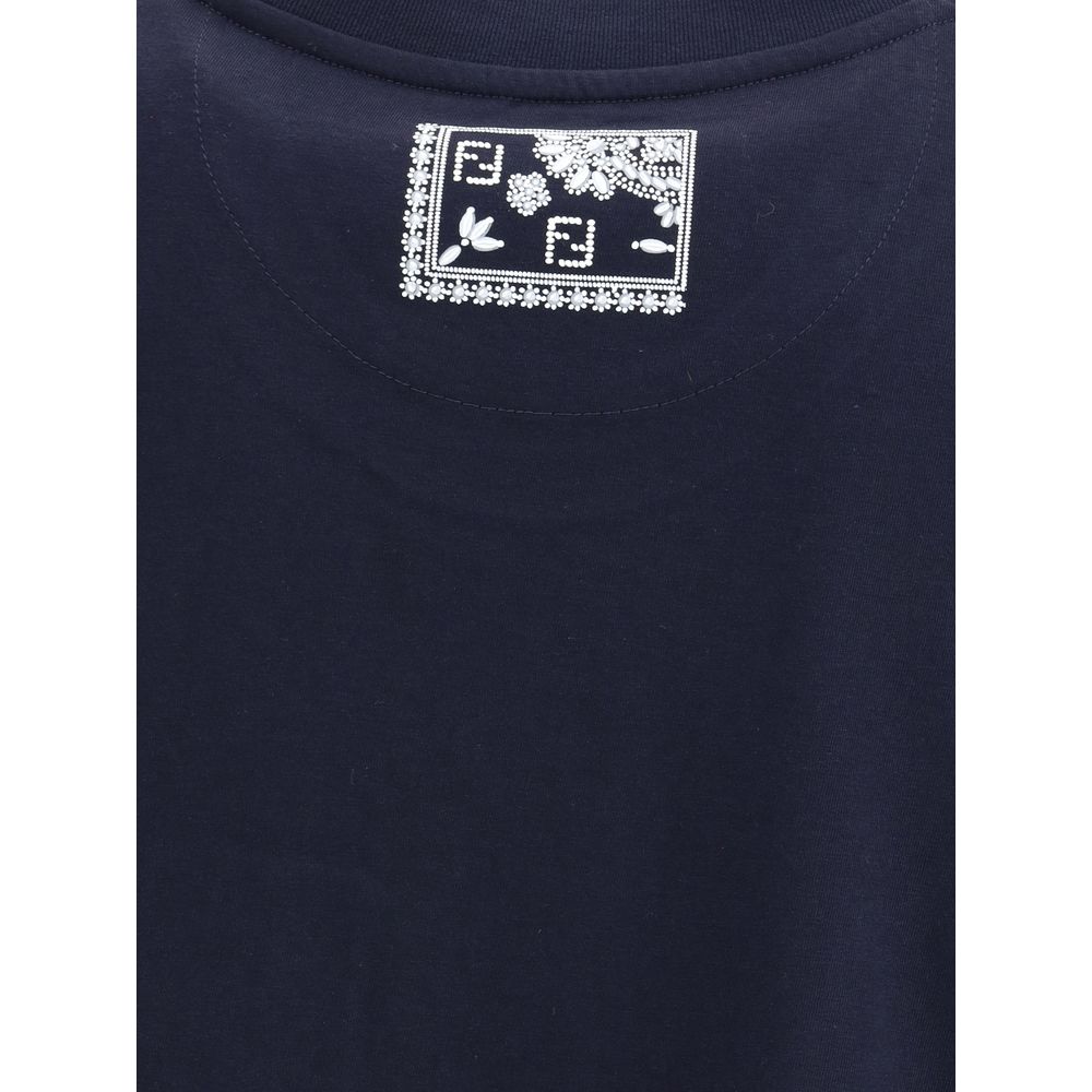 Camiseta Fendi con bolsillo con estampado de bandana