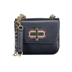 Bolso de mano de cuero azul Tommy Hilfiger