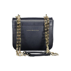 Bolso de mano de cuero azul Tommy Hilfiger