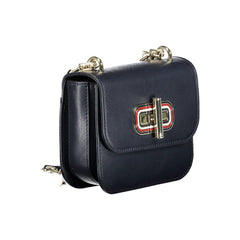 Bolso de mano de cuero azul Tommy Hilfiger