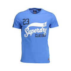 Camiseta de algodón azul Superdry