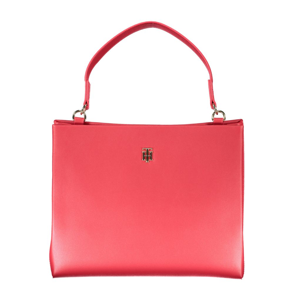 Bolso de mano rojo de polietileno Tommy Hilfiger
