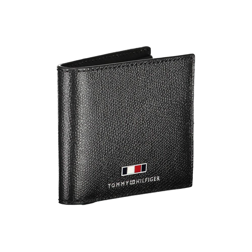 Cartera de cuero negra Tommy Hilfiger