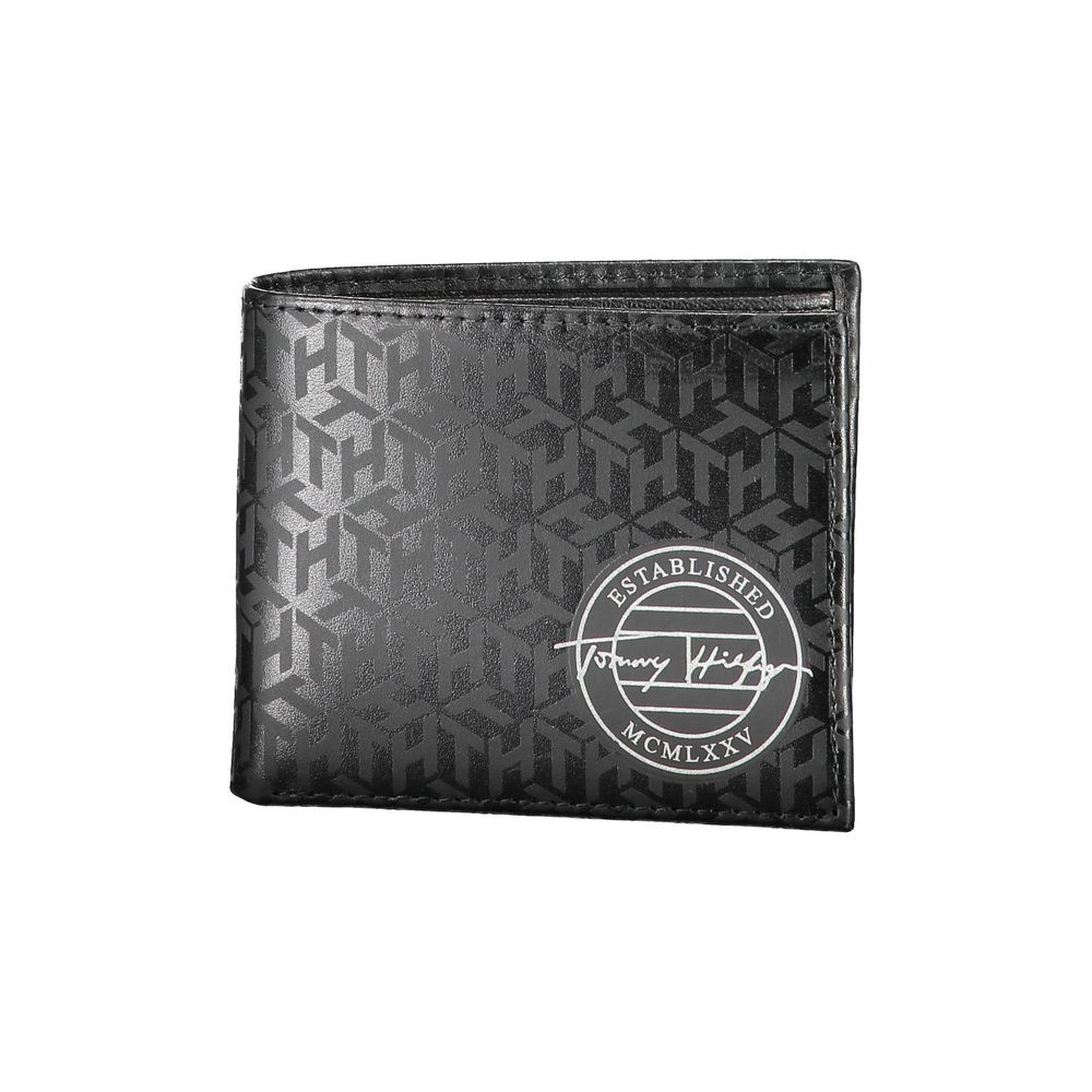 Cartera de cuero negra Tommy Hilfiger