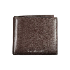 Cartera de cuero marrón de Tommy Hilfiger