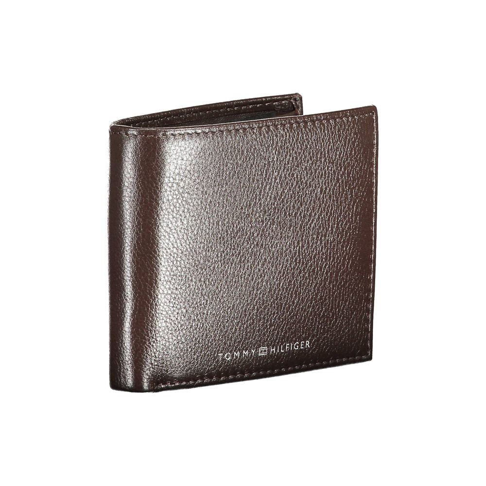 Cartera de cuero marrón de Tommy Hilfiger