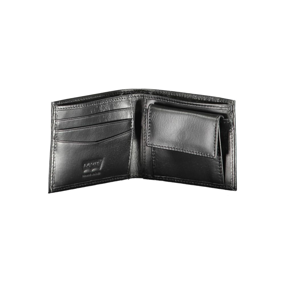 Cartera de cuero negra de Levi's