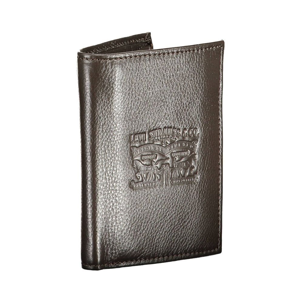 Cartera de cuero marrón de Levi's