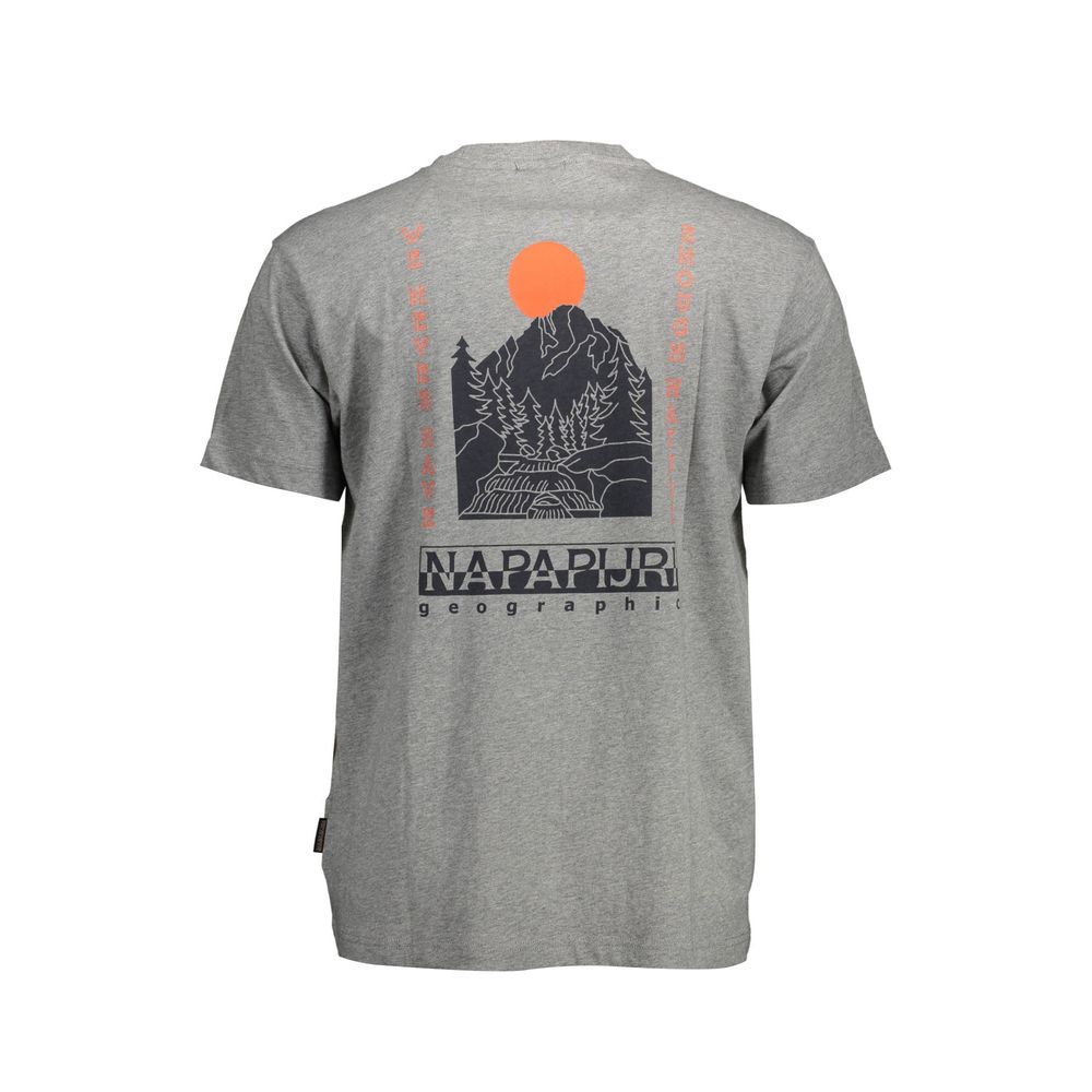 Camiseta de algodón gris Napapijri