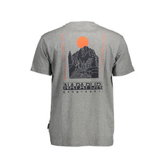 Camiseta de algodón gris Napapijri