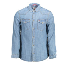 Camisa de algodón azul Tommy Hilfiger