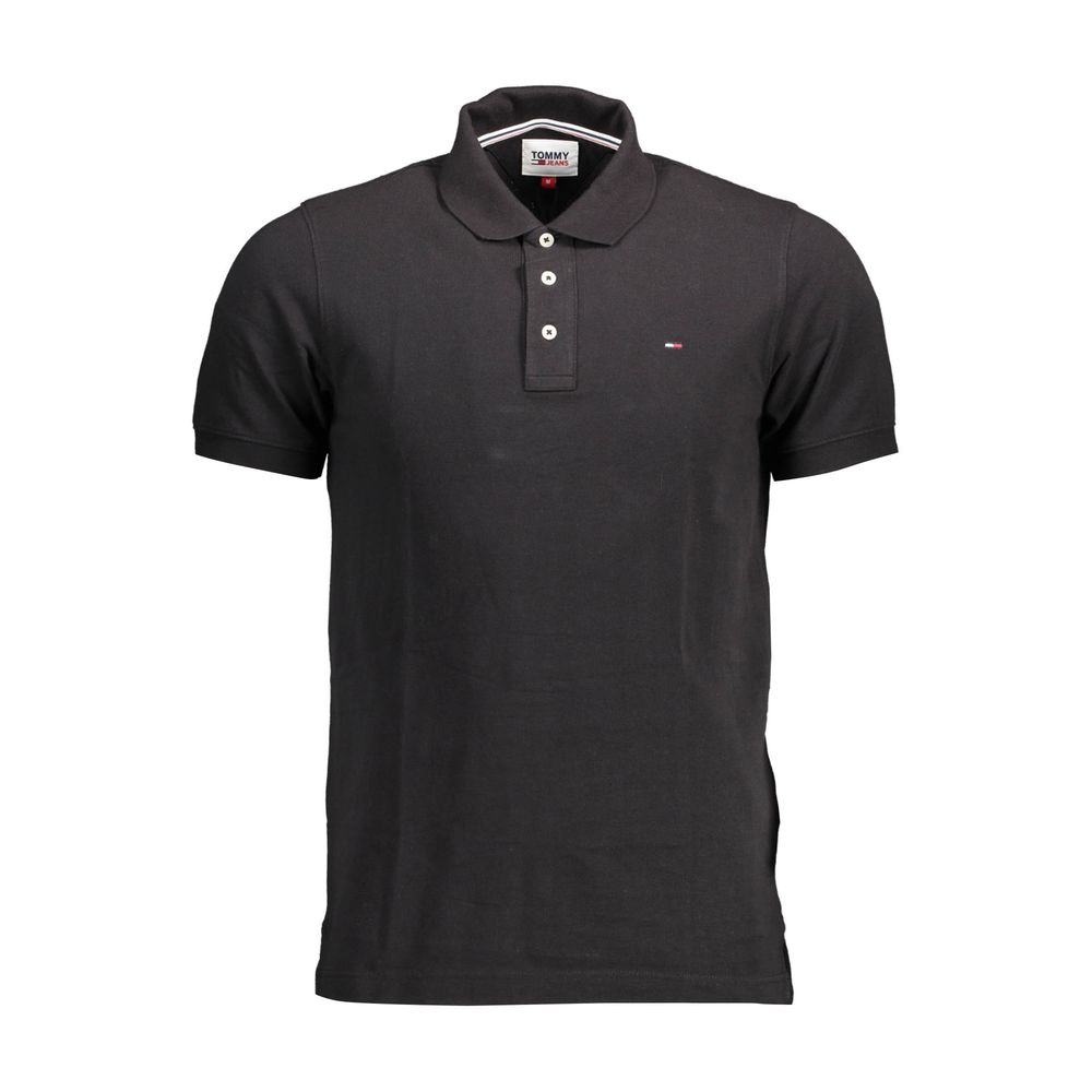 Polo de algodón negro de Tommy Hilfiger