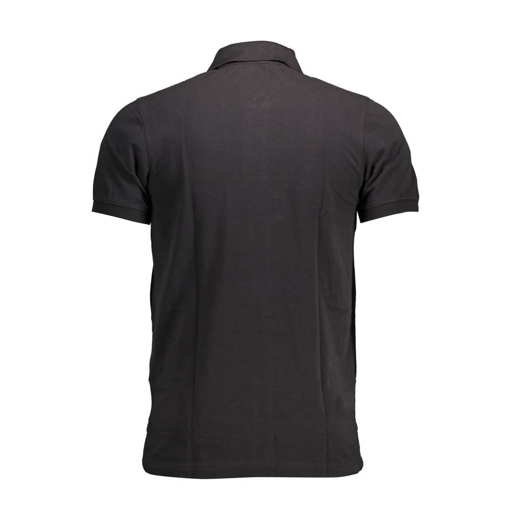 Polo de algodón negro de Tommy Hilfiger