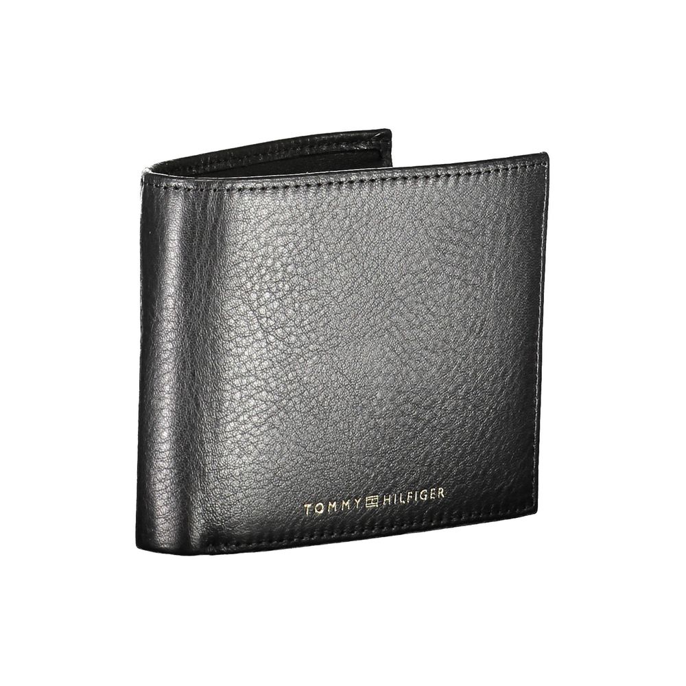 Cartera de cuero negra Tommy Hilfiger