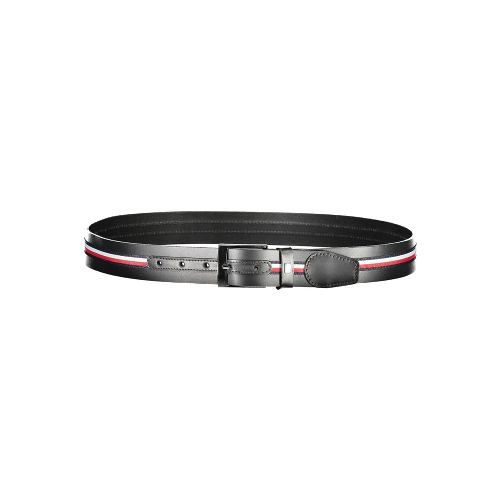 Cinturón de cuero negro Tommy Hilfiger