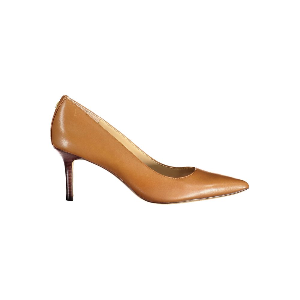 Zapatos planos de cuero marrón Ralph Lauren
