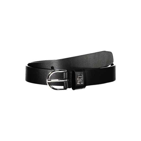 Cinturón de cuero negro Tommy Hilfiger
