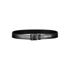 Cinturón de cuero negro Tommy Hilfiger